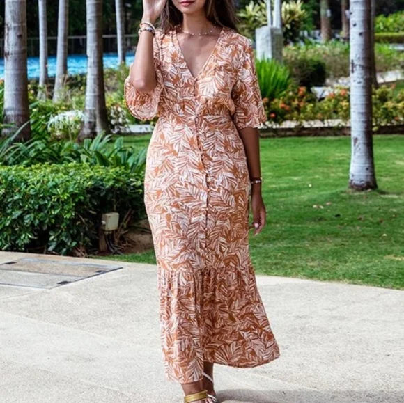 MINKPINK Dresses Minkpink Katey Dozen Button Midi Dress Poshmark